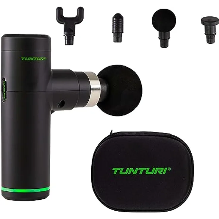 Tunturi Massagepistole Mini Massage Gun, 6 Geschwindigkeitsstufen, leise, weiß