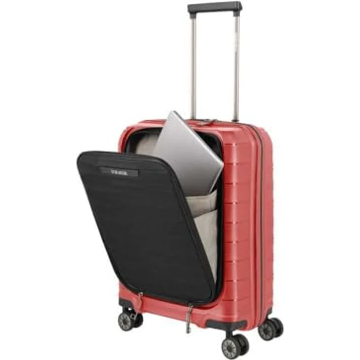 Travelite Mooby, 4 Rollen Kabinentrolley 55 cm mit Laptopfach, rot – Bild 8