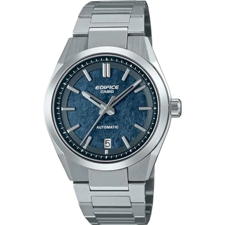Casio EFK-100D-2AER Edifice Herrenuhr Automatik Stahl/Blau, mechanisches Uhrwerk, 40 Stunden Gangreserve, kratzfestes Saphirkristallglas, wasserdicht bis 10 bar – Bild 2