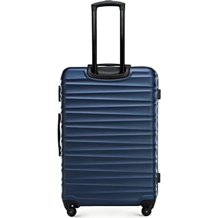 Stabiler Großer koffer Trolley Koffer Reisekoffer von Wittchen Marineblau ABS Hartschalen Trolley 4 rollen Kombinationsschloss – Bild 4