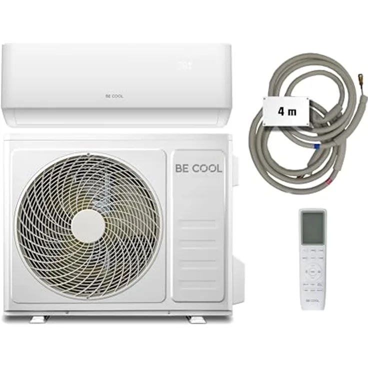 Be Cool Premium Split-Klimagerät T-PRO Series 12.000 BTU, smarte Klimatisierung mit WiFi-Steuerung, Silent Mode und Healthy Filters