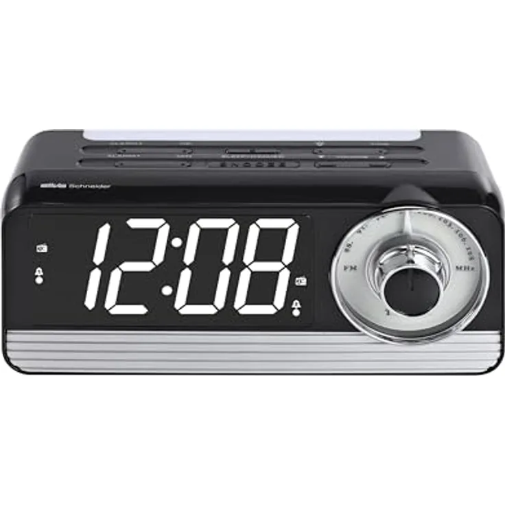 Silva TR 1970 D, Radiowecker mit FM-Radio, Snooze-Funktion und klarem LED-Display, schwarz