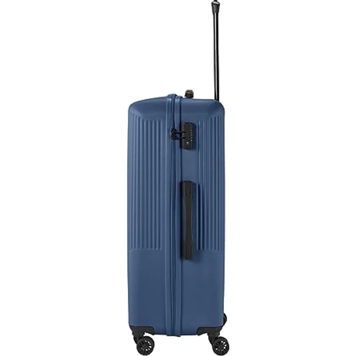 Travelite 4-Rad Koffer Set 3 teilig Größen L/M/S BALI: ABS Hartschalen Trolleys mit TSA Kombinationsschloss, Blau – Bild 3