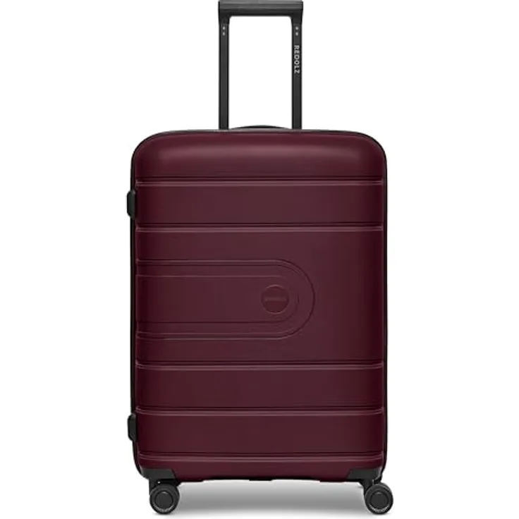 REDOLZ Hartschalen Check-in Koffer M Trolley 46 x 28 x 66 cm, leichtes Polypropylen, Dehnfalte, 80 Liter, 4-Rollen & TSA (Essentials 11)