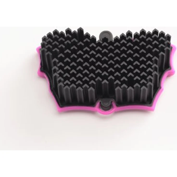 V7 Hand-Bürste, Fusselbürste, Kleider-Bürste, Polster-Bürste, mit V-förmigen Borsten, zum Entfernen von Tier, im Schmetterlings-Look, pink – Bild 3