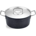 Fissler Adamant / Aluminium-Kochtopf (Ø 24 cm, 4,9L) Töpfe-beschichtet mit Metall-Deckel, antihaftend - Induktion
