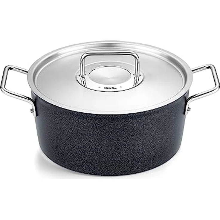 Fissler Adamant / Aluminium-Kochtopf (Ø 24 cm, 4,9L) Töpfe-beschichtet mit Metall-Deckel, antihaftend - Induktion – Bild 1