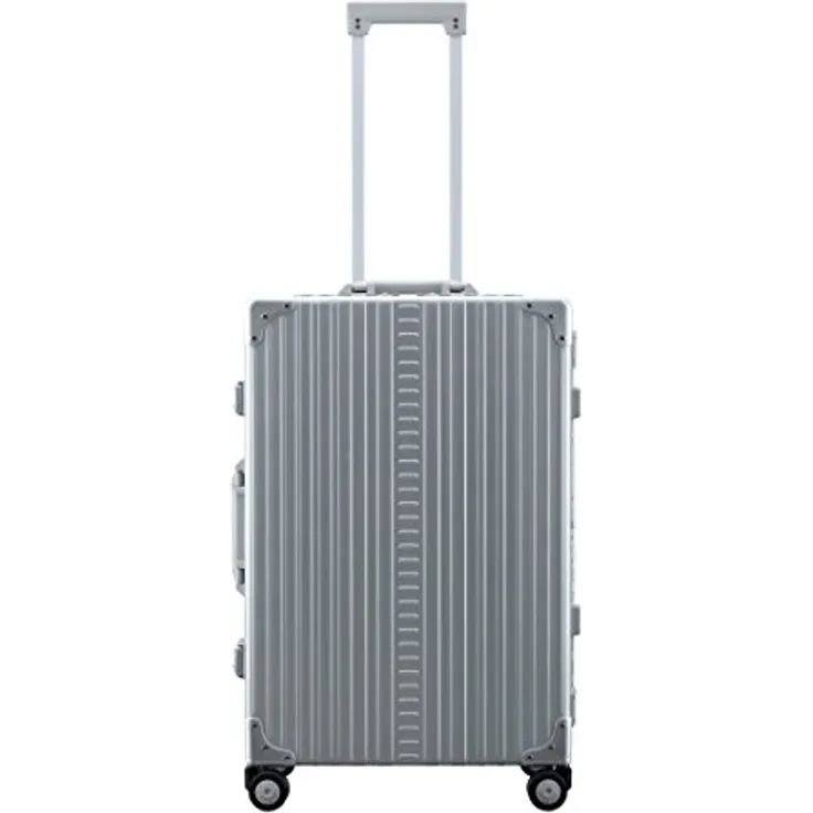 Aleon, Koffer, Reisekoffer mit Kleidersack, Silber, (76 l, M)