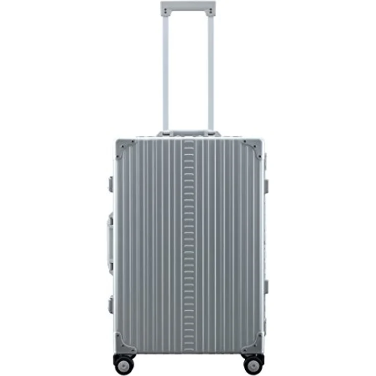 Aleon, Koffer, Reisekoffer mit Kleidersack, Silber, (76 l, M)