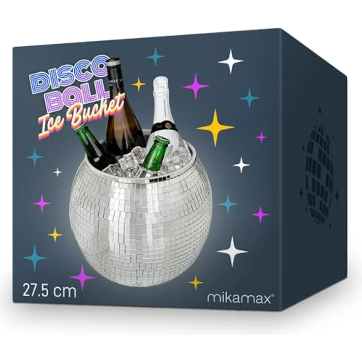 mikamax Eiskübel Discoball - Disco Ball Ice Bucket, Einzigartiges Design mit bunten Reflexionen – Bild 4
