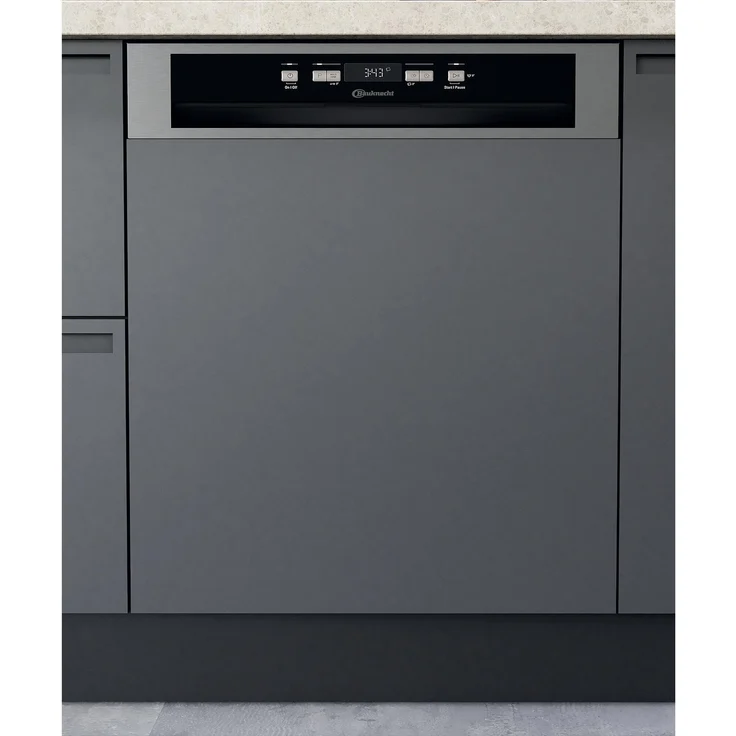 Bauknecht BKSV1 PAN, Einbau-Geschirrspüler 60 cm, Edelstahl, A Reinigungsleistung, mit MultiZone-Reinigungsfunktion und Startzeitvorwahl