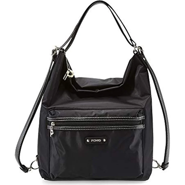 Picard Sonja, Beuteltasche und Rucksack aus Feinnylon mit Lederoptik, Grau – Bild 9