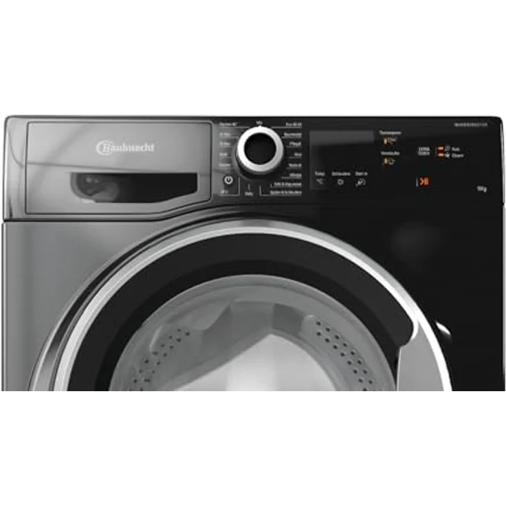 Bauknecht W9 S6300 A Waschmaschine Frontlader 9kg Schwarz/Kurz 30/Kurz 45/Anti-Allergie/Wolleprogramm/Langlebiger Inverter-Motor – Bild 2