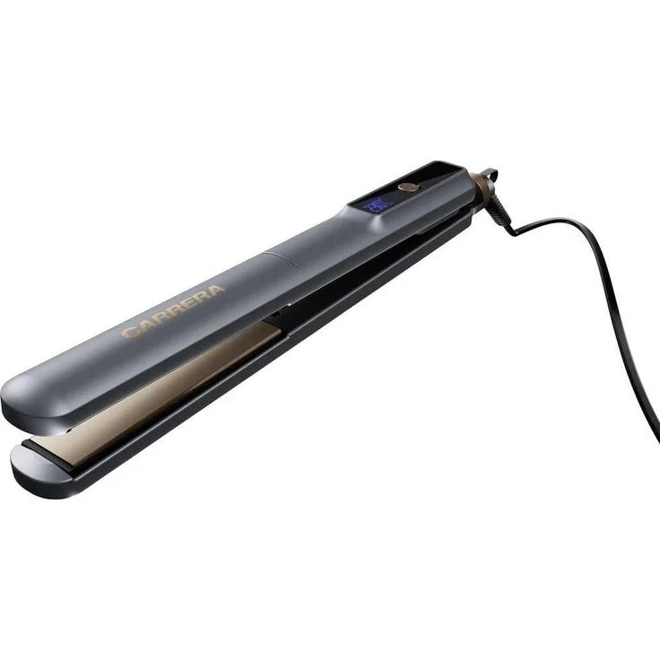 Carrera Beauty 02662, Glätteisen in Schwarz mit 50 Watt Leistung und integriertem Display