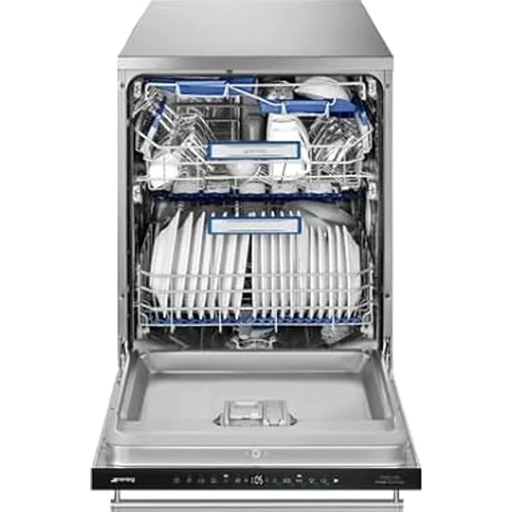 Smeg LVS345BQSTX, Freistehende Spülmaschine für 14 Maßgedecke, Edelstahl, 8 Programme – Bild 3