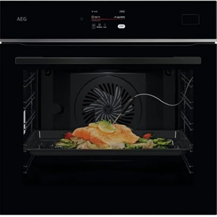 AEG TB8SB73ZAB Multifunktionsofen, 70 l, Dampfreinigung, 25 Funktionen, 119 automatische Programme, Touchscreen, WLAN, Schwarz – Bild 1