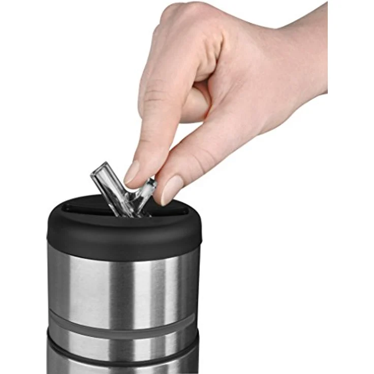Emsa 509241 Isolier-Trinkflasche, Mobil genießen, 500 ml, Integrierter Trinkstutzen, Schwarz-Anthrazit, Mobility – Bild 7