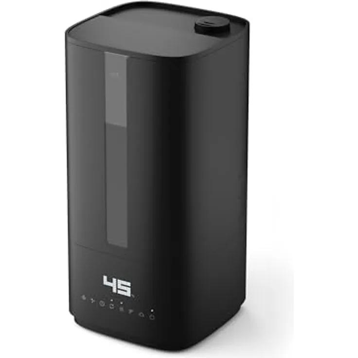 Stadler Form Luftbefeuchter Oliver, leistungsstarker Ultraschall-Vernebler für große Räume bis 60 m², 6 Stufen, Auto-Modus, hygienischer keimfreier Nebel, schwarz