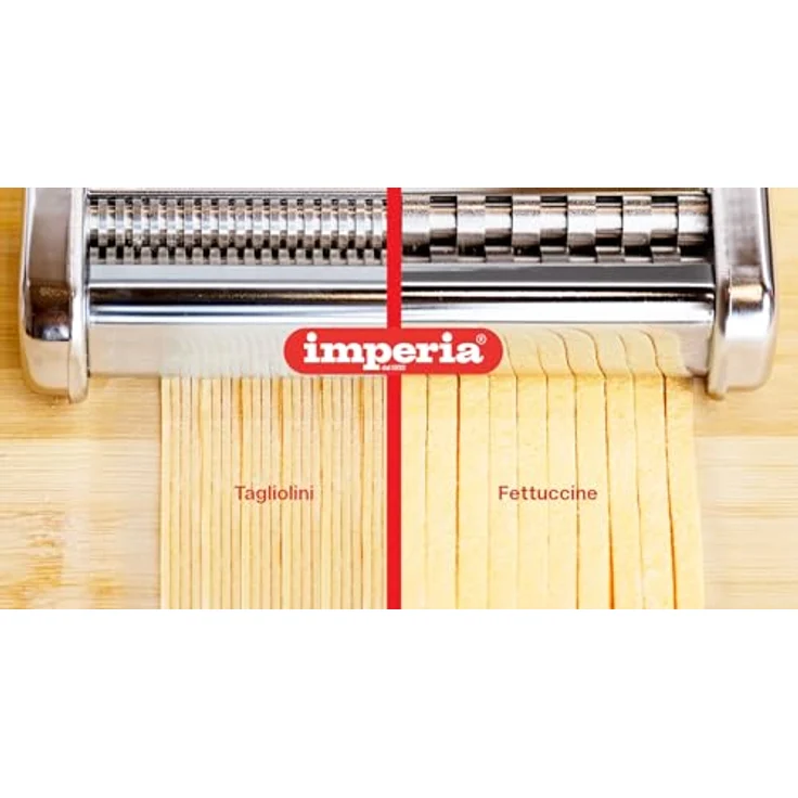Imperia Nudelmaschine DUPLEX IPASTA TAGLIOLINI FETTUCCINE, Edelstahl, silber, Schnittbreiten 2 mm und 6,5 mm – Bild 2