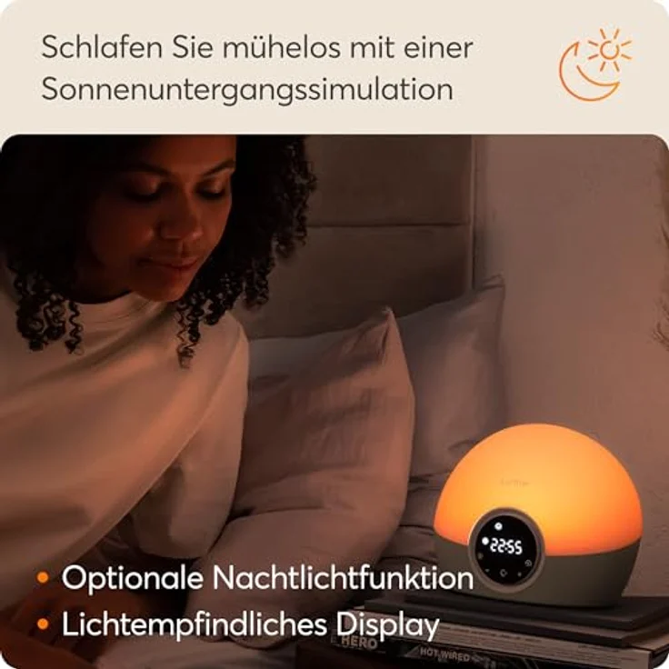 Lumie Bodyclock Spark 100, Lichtwecker mit individuell einstellbarer Intensität und sanftem Nachtlicht – Bild 7