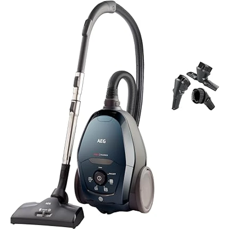 AEG VX82-1-2ST Staubsauger mit Beutel (Automatische Saugkraftregulierung, extrem leise auch auf Teppich, Aufnahme von großen + kleinsten Partikeln, langes Kabel, 55% Recyclingmaterial, 600W, petrol) – Bild 2