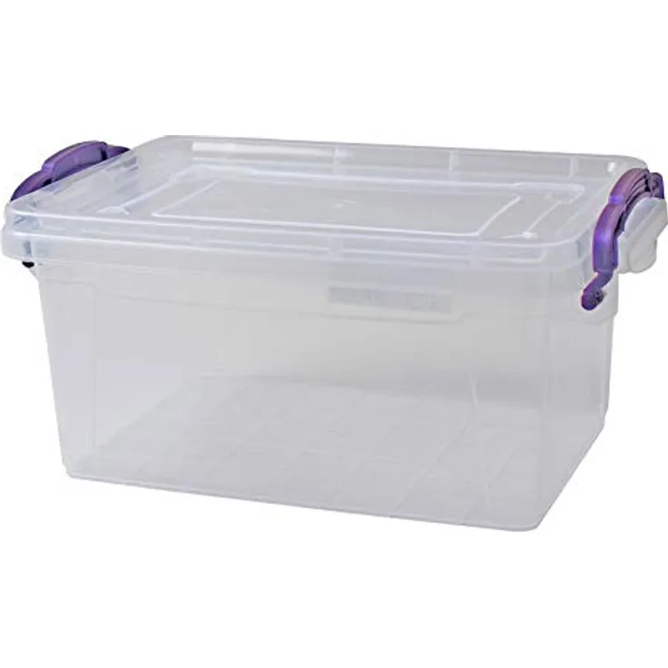 Centi Box mit Deckel und Griffen - 13,7 Ltr. Aufbewahrungsbox Stapelbox mit Deckel NEU - lebensmittelecht - stapelbar - transparent