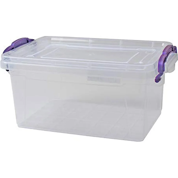 Centi Box mit Deckel und Griffen - 13,7 Ltr. Aufbewahrungsbox Stapelbox mit Deckel NEU - lebensmittelecht - stapelbar - transparent