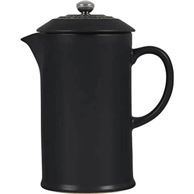 Le Creuset Kaffee-Bereiter-French Press mit Edelstahl-Presseinsatz, 800 ml, Steinzeug, Schwarz – Bild 3