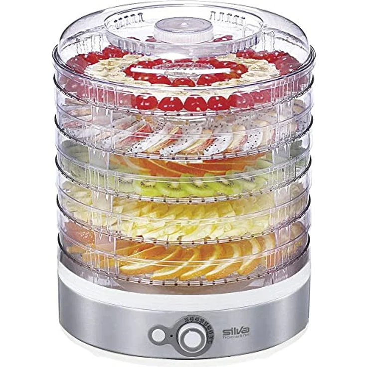 Silva Homeline DA 401 Dörrautomat mit bis zu 5 Etagen, 500, Rostfreier Stahl & Kunststoff, Weiß-Inox – Bild 2