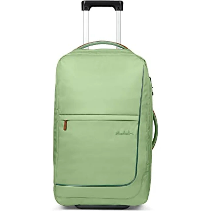 satch Flow M Trolley Koffer Handgepäck 35 l 54x32x23 cm oder Koffer groß 55 l 65x37x29 cm, inkl. Wäschebeutel, Reisegepäck Pure Jade Green - Hellgrün – Bild 1