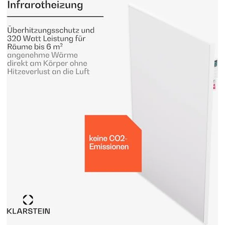 Klarstein Infrarotheizung mit Thermostat, 600W Elektroheizung, Smart Home Infrarotheizung zur Wandmontage, IR mit App-Steuerung & Erkennung Offener Fenster, Effizienter Feuchtraum Heizkörper CO2-Frei – Bild 3