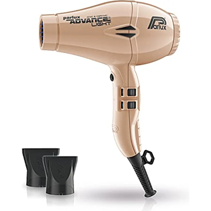 Parlux Profi-Ionen-Haartrockner Fön Advance Light Ionic & Ceramic, stark 2200 Watt, leicht und kompakt, für alle Styles und Haar-Typen, gold – Bild 2