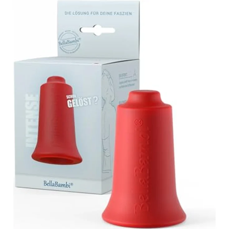 BellaBambi original Schröpfglas | Unterdruckmassage Intense - Ideal für Sportler & Ganzkörper Verspannung | Made in Germany - Rubinrot – Bild 1