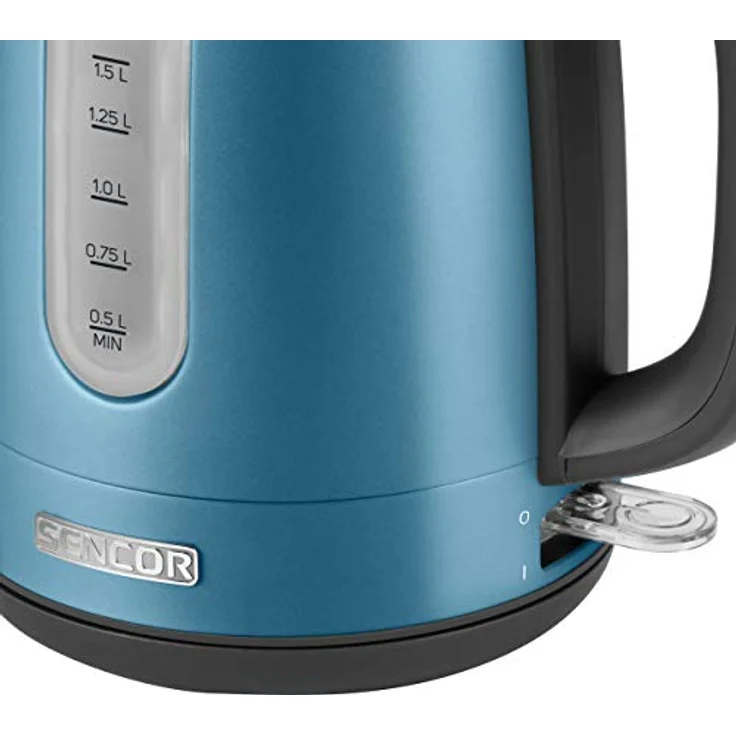 SENCOR SWK 1772BL Wasserkocher aus Edelstahl mit abnehmbarem Filter (2150 Watt, Ein - Aus-Schalter mit Hintergrundbeleuchtung , Volumen 1,7 L.) metallic blau – Bild 6