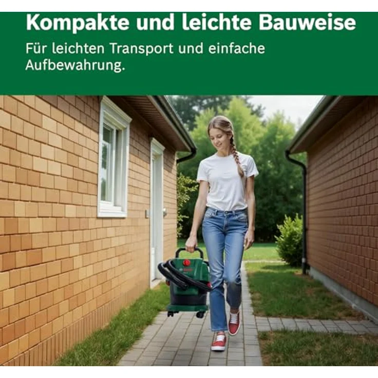 Bosch Home and Garden PAS15-200 Nass-/Trockensauger, 1.000-W-Motor mit 200 mbar Saugleistung, kompakt und leicht, mit Blasfunktion und Patronenfilter – Bild 4