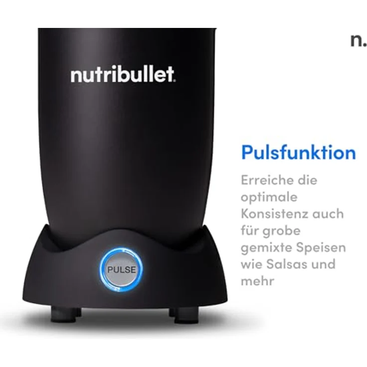 NutriBullet Nutribullet Pro 1200, Elektrischer Mixer, Zerkleinerer, Smoothie Mixer, Multifunktionsmixer, 1200w Leistung, 700ml und 900ml Gläser, schwarz – Bild 4