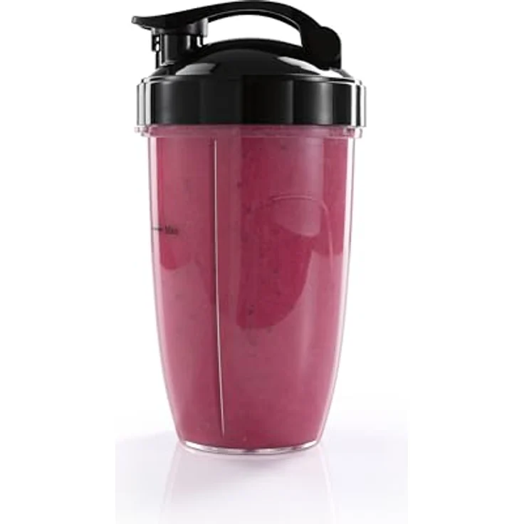 GOURMETmaxx Zubehörset L für Nutrition Mixer Pro 1.000, 6-teiliges Set mit 300 ml und 550 ml Mixbechern, To-go-Deckel und Frischhaltedeckel – Bild 4