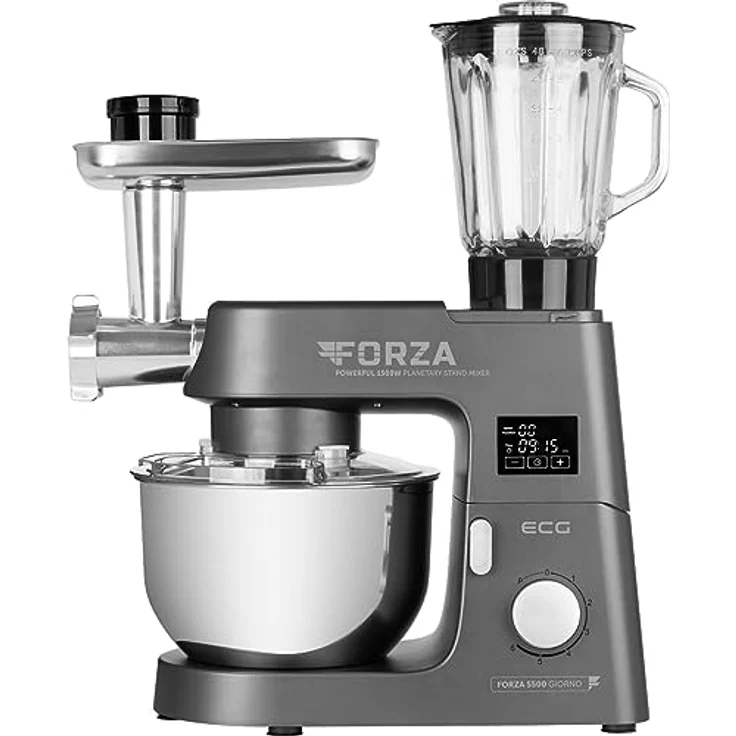 ECG FORZA 5500, Küchenmaschine, Schwarz, Silber – Bild 8