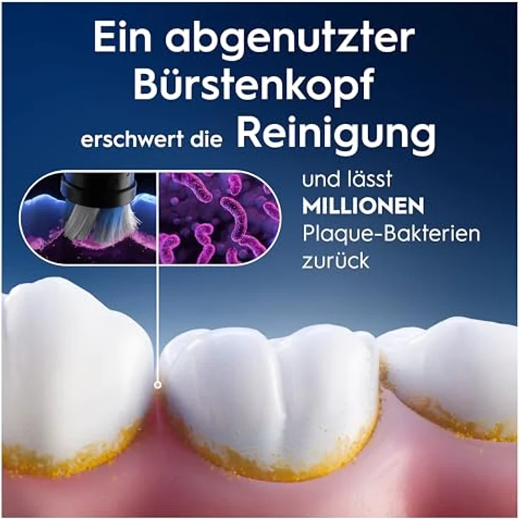 Oral-B iO Sanfte Reinigung, Original Aufsteckbürsten, geeignet für empfindliches Zahnfleisch, Weiß, 8 Stück – Bild 5