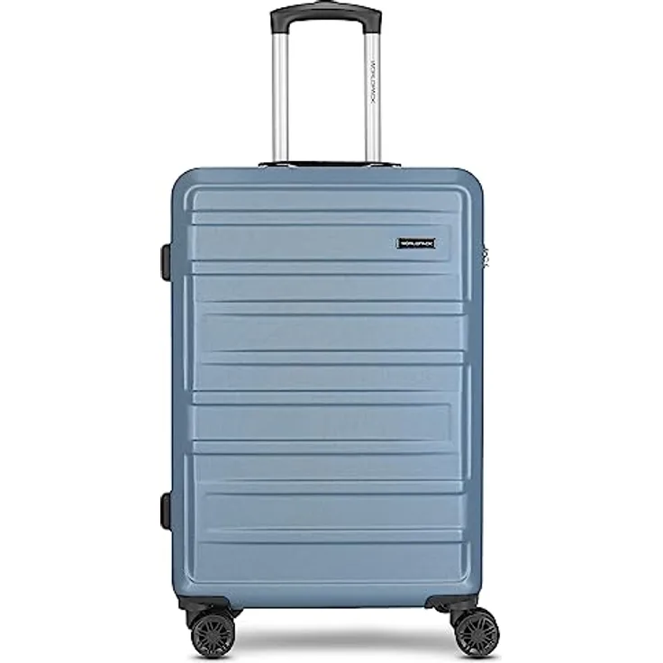 Worldpack New York 2.0 Koffer Groß | Hartschalenkoffer mittelgroß - Trolley mit 4 Rollen, leichtes Reisegepäck mit Griff und Wäschefach für den Urlaub | 44 cm x 25 cm x 67 cm