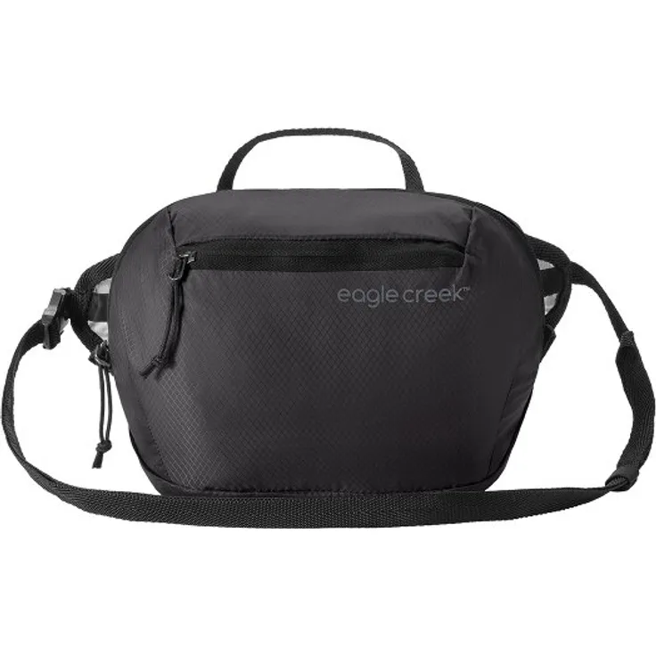 Eagle Creek Packables Gürteltasche 19 cm, schwarz, 100% Polyester, kompakte Bauweise 19 cm x 6 cm x 15 cm