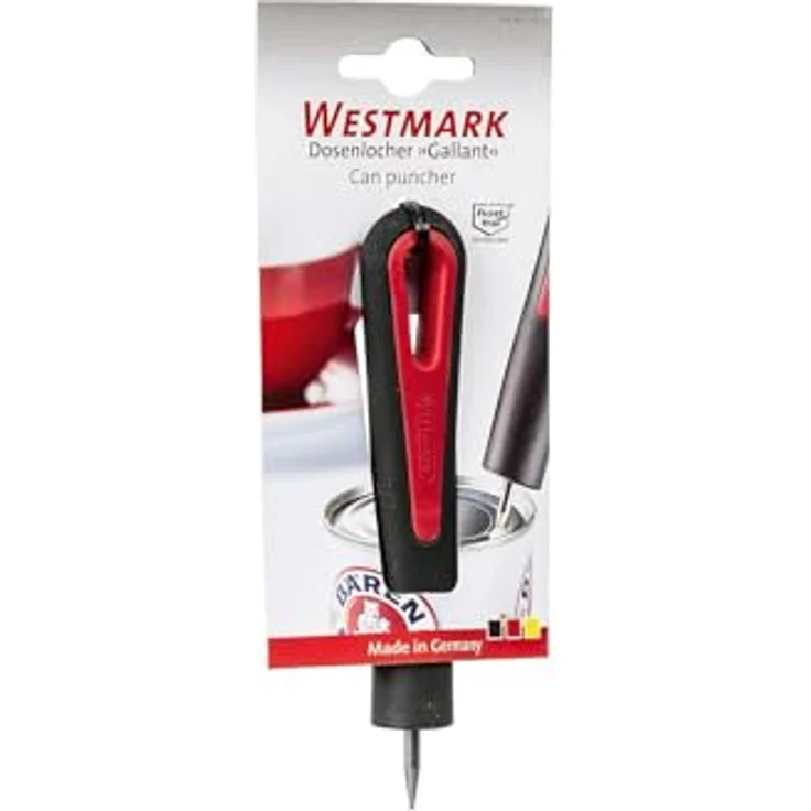 Westmark Dosenlocher, Länge: 14 cm, Kunststoff-Rostfreier Edelstahl, Gallant, Schwarz-Rot, 29102270 – Bild 3