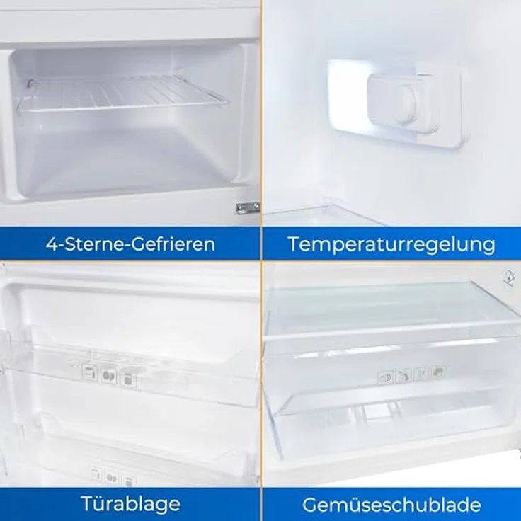 Exquisit Kühl-Gefrierkombination KGC5270-45-040E weiss | 206 L Volumen | Kühl-Gefrier-Kombination Türanschlag wechselbar | Temperaturregelung | Kühlgefrierkombination freistehend – Bild 3