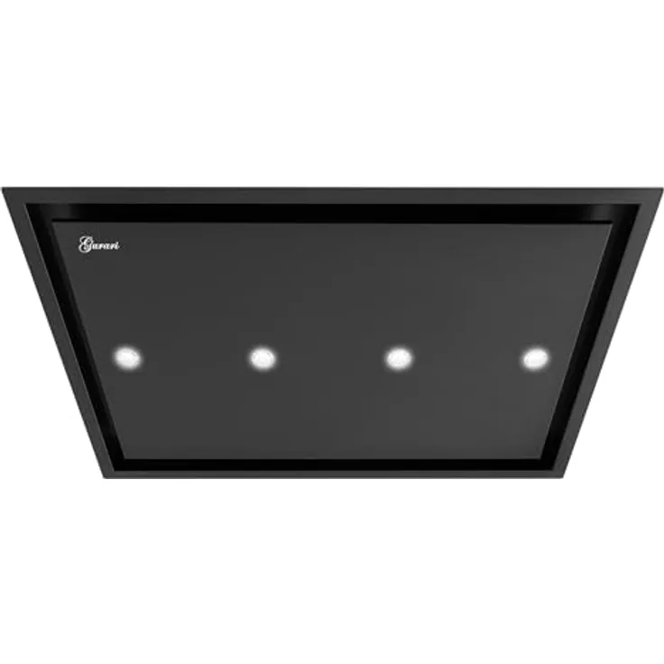 GURARI GCH 791 BL Diamond Deckenhaube, Dunstabzugshaube 90 cm Schwarz, 850 m³/h, Touch Control, LED-Beleuchtung