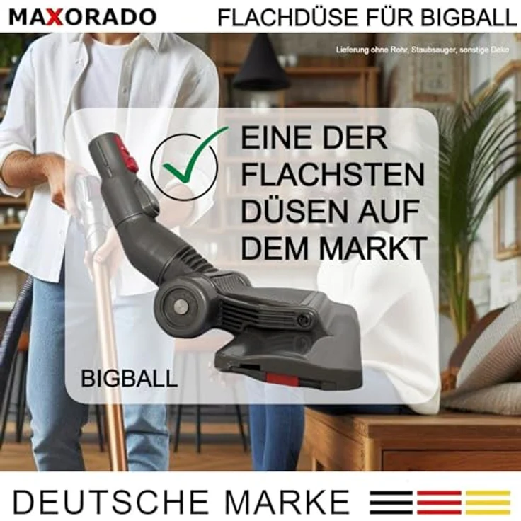 Maxorado Flachedüse Bodendüse für Dyson Big Ball 1 2 Cinetic CY22 CY23, extrem flach, 28 cm Arbeitsbreite, geeignet für Hartböden – Bild 2