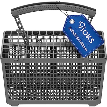 Wisyurt Geschirrspülerkorb Aus Edelstahl – Rechteckiger Besteckkorb, 28 X 13,5 X 5 Cm, Netz-Design Für Bessere Wasserzirkulation