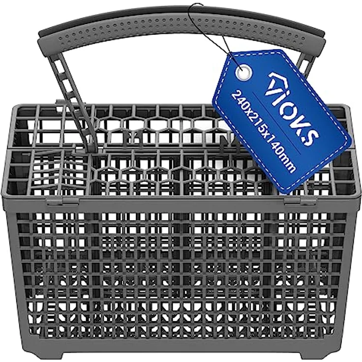 VIOKS Geschirrkorb Spülmaschine 240x215x140 mm Ersatz für Bosch Besteckkorb 00093046 & Siemens Besteckkorb Spülmaschine Korb für Geschirrspüler