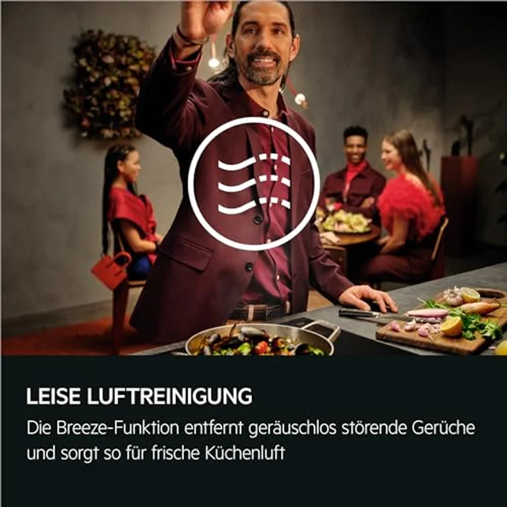 AEG Dunstabzugshaube Serie 6000 GB67D61HL – mit Lüften-Funktion 60cm – Glas, max. 730 m³/h, Touch-Bedienung, Edelstahl – Bild 3