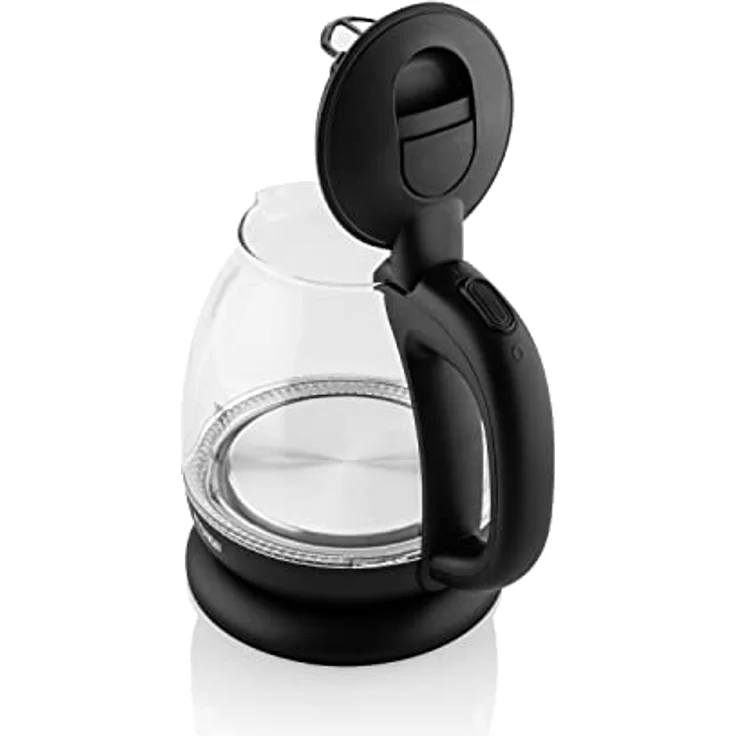Hyundai Wasserkocher VK101, 1 l, 1100 W, automatische Deckelöffnung, Spirale für Kabel, Schwarz – Bild 4