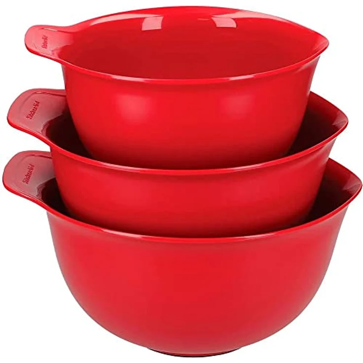 KitchenAid Mixer und Rührschüsseln, 3er-Set, hochdichtes Polyethylen, empire-rot – Bild 5